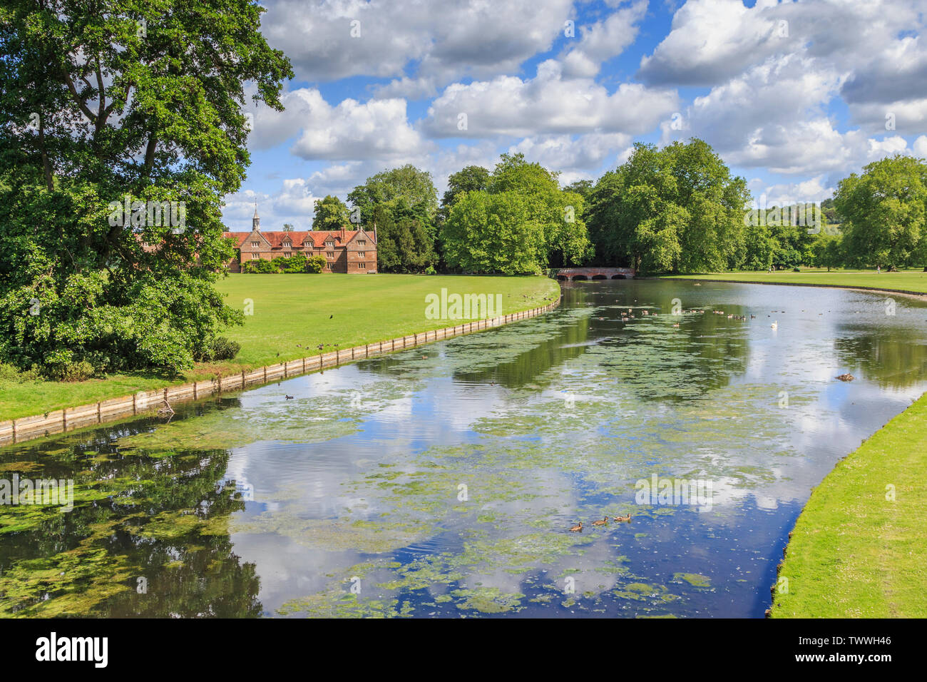 Audley End House et jardins près de Saffron Walden, Essex, Angleterre, RU, FR Banque D'Images