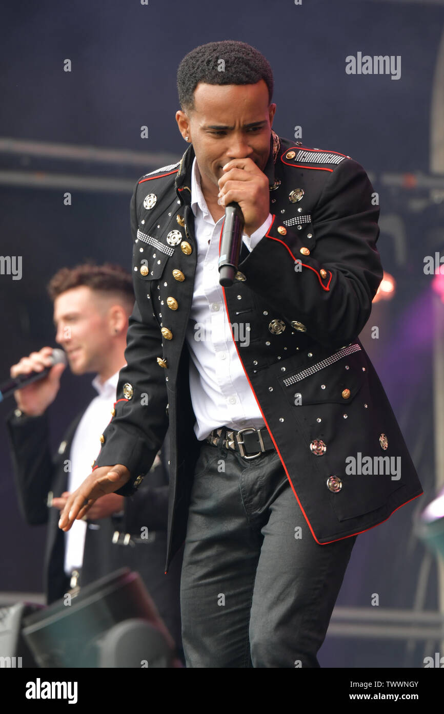 Londres, Royaume-Uni. 23 Juin, 2019. Thriller Live, effectue at West End Live 2019 - Jour 2 à Trafalgar Square, le 23 juin 2019, Londres, Royaume-Uni. Credit Photo : Alamy/Capital Live News Banque D'Images