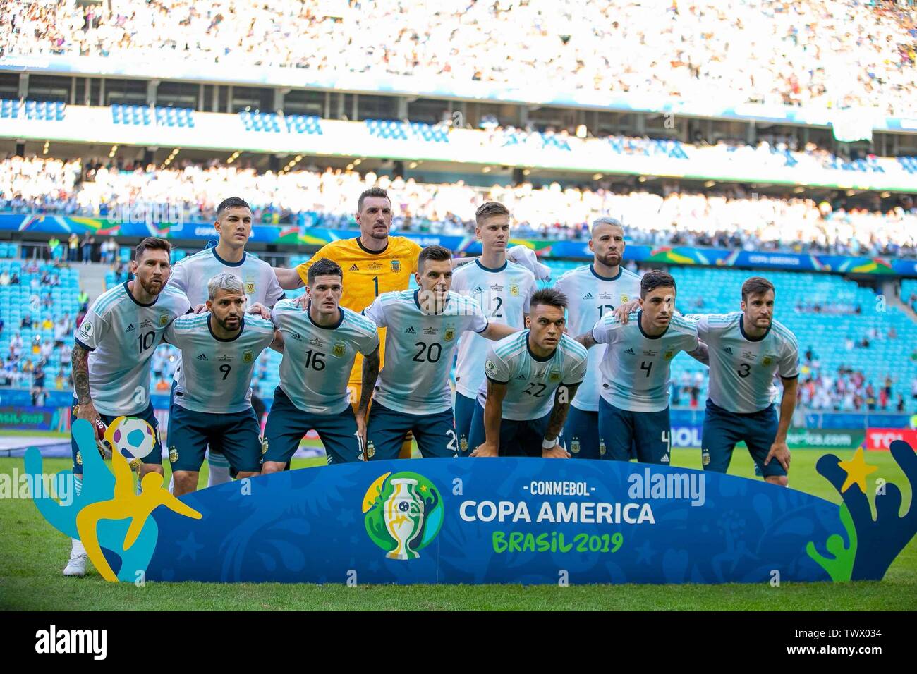 Porto Alegre, RIO GRANDE DO SUL, BRÉSIL. 23 Juin, 2019. L'Argentine et le Qatar détiennent une correspondance valide pour la première phase de la Copa © AmÃ rica Brasil 2019, dans l'après-midi du dimanche (23), à l'Arena n'GrÃÂªmio, à Porto Alegre, Rio Grande do Sul, Brasil.Foto : LIAMARA Crédit : Liamara POLLI Polli/SUIS Press/ZUMA/Alamy Fil Live News Banque D'Images