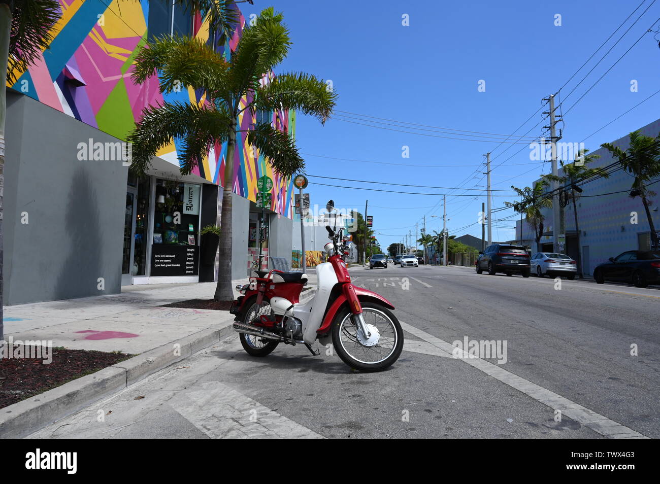 Moto Street Art Banque D'Images