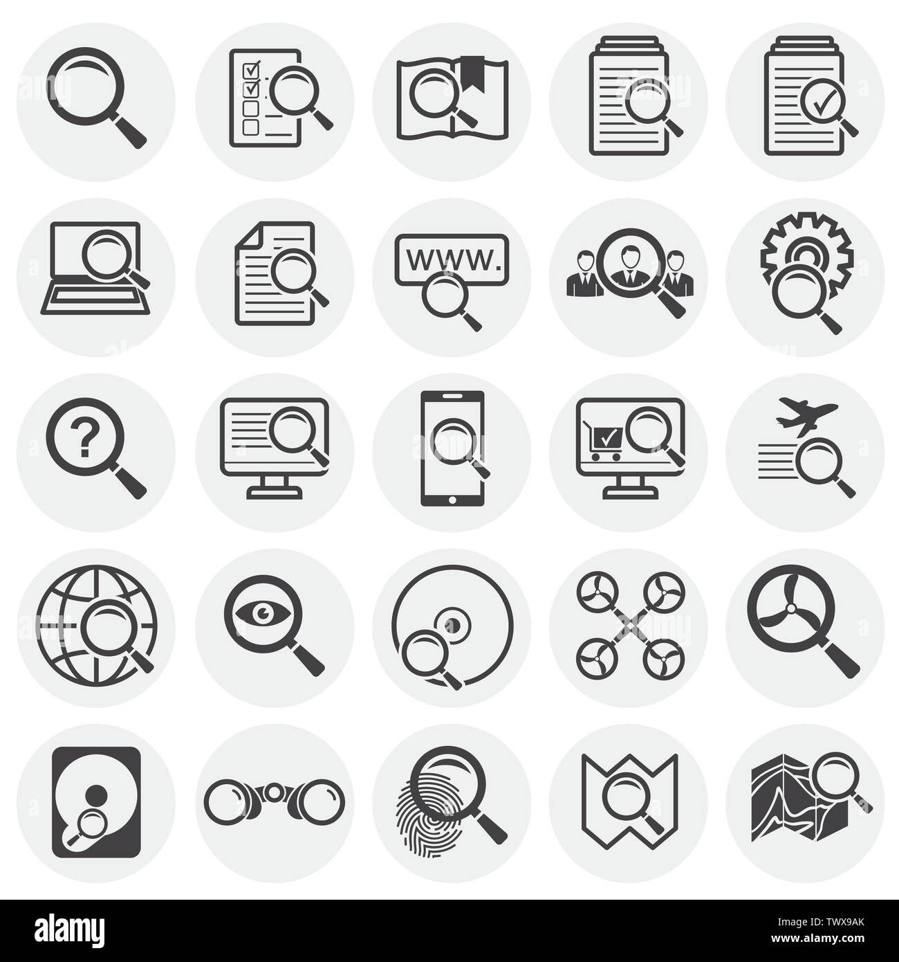 Vous pouvez définir les icônes sur l'arrière-plan pour la conception graphique et web. Simple illustration. Concept Internet symbole de bouton site web ou application mobile. Illustration de Vecteur