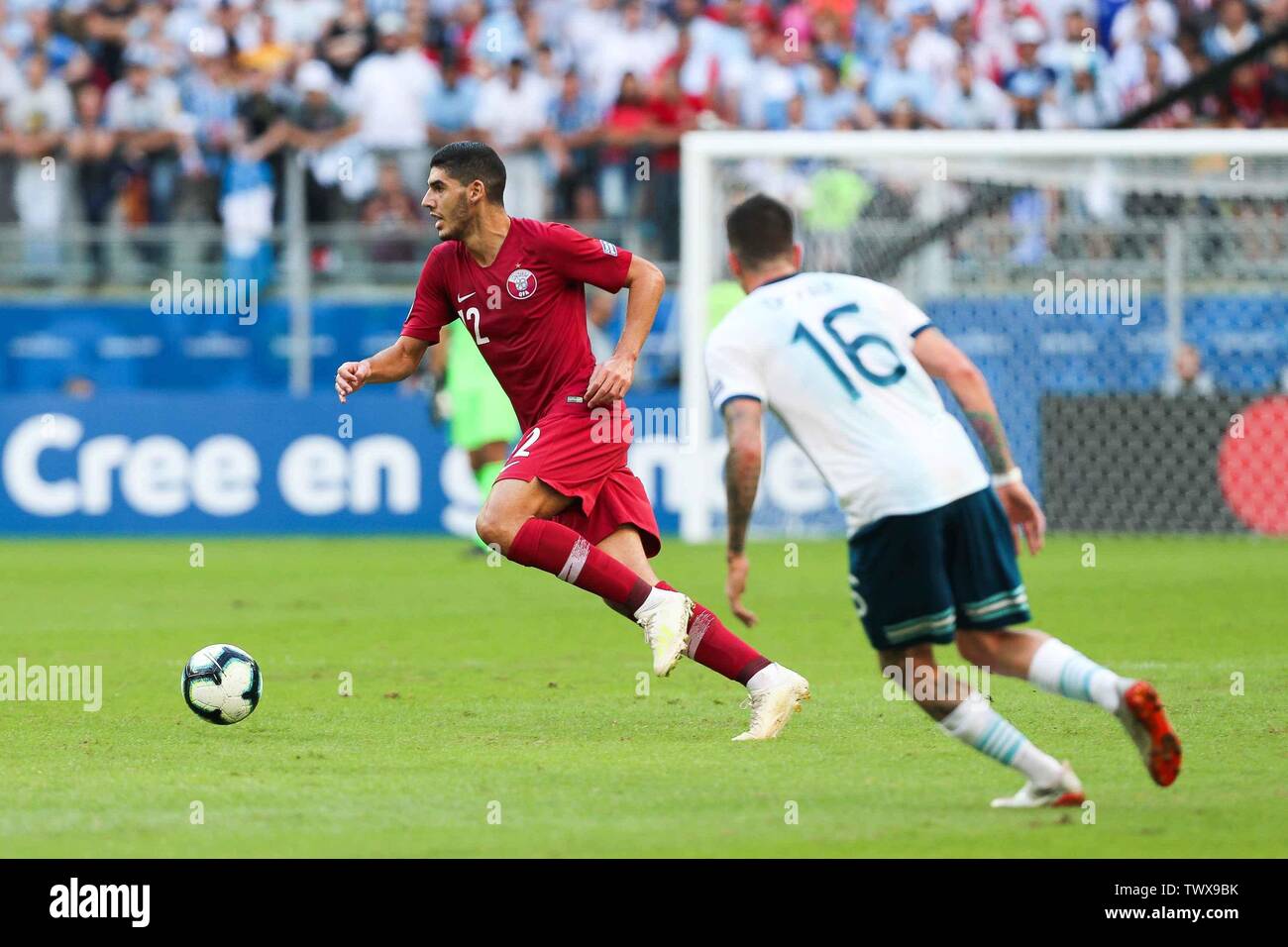 Porto Alegre, RIO GRANDE DO SUL, BRÉSIL. 23 Juin, 2019. L'Argentine et le Qatar détiennent une correspondance valide pour la première phase de la Copa © AmÃ rica Brasil 2019, dans l'après-midi du dimanche (23), à l'Arena n'GrÃÂªmio, à Porto Alegre, Rio Grande do Sul, Brasil.Foto : Marcelo Oliveira Crédit : Marcelo Oliveira/SUIS Press/ZUMA/Alamy Fil Live News Banque D'Images