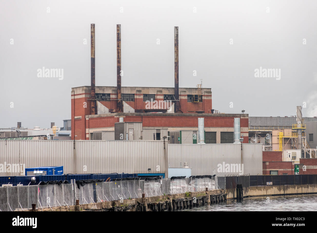 L'usine de montage Ford vus de la rivière Calumet Banque D'Images
