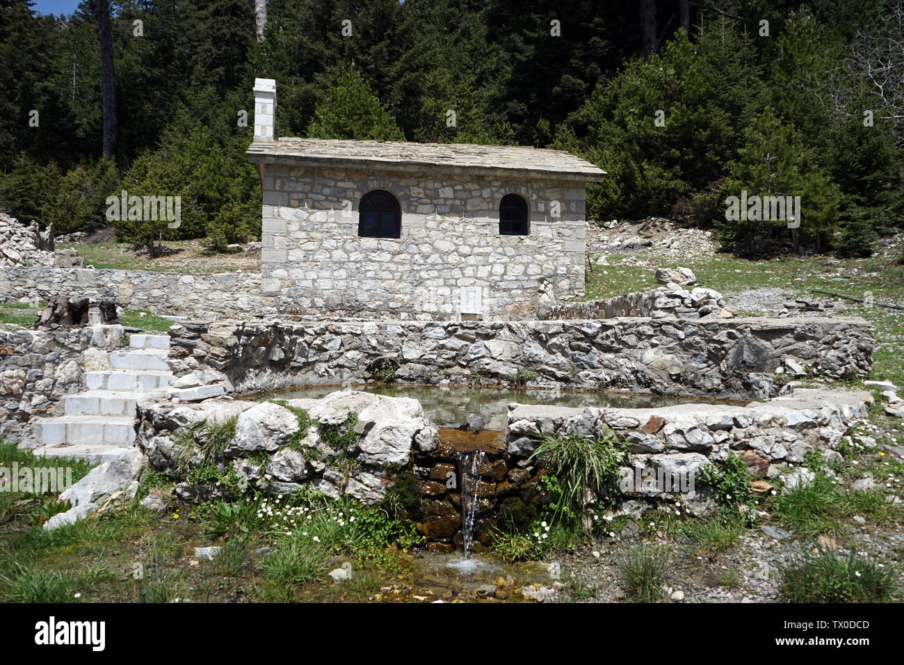 Printemps et chuirch orthodoxe en Grèce Banque D'Images
