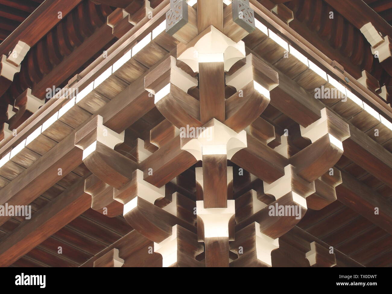 Structure du toit angle temple japonais Banque D'Images