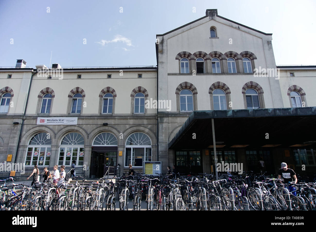 Tübingen/ALLEMAGNE 31 JUILLET 2018 le stationnement des vélos à