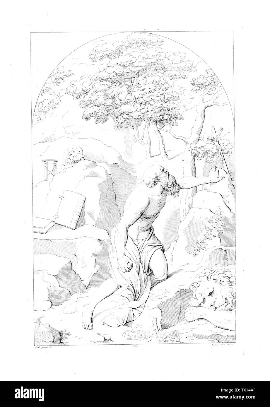 Livre Chrétien. Ancienne image Banque D'Images