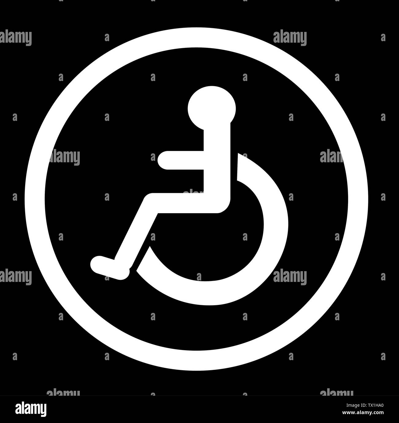Salle de bains pour personnes handicapées à mobilité réduite , salle de bains , toilettes signes Banque D'Images