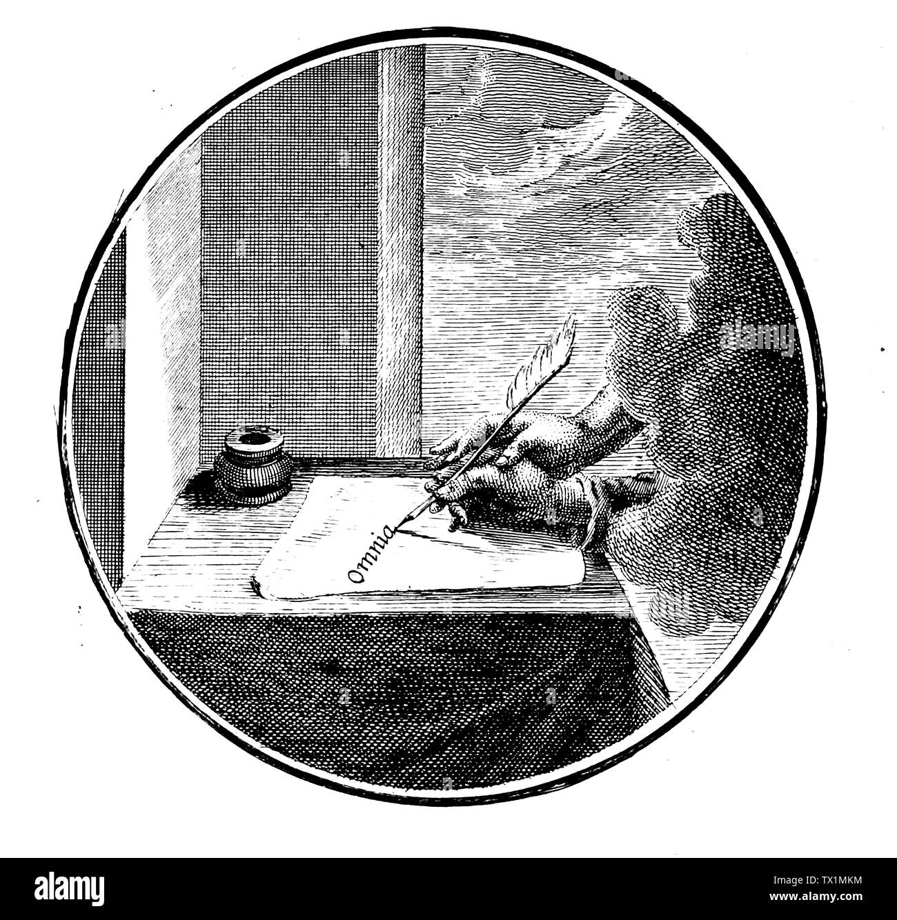 Livre Chrétien. Ancienne image Banque D'Images