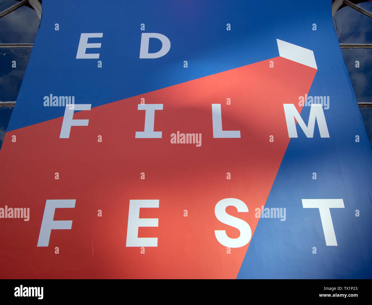 Vue générale de la marque lors du Festival Le Festival International du Film d'Edimbourg 2019 (EIFF) soit jusqu'au 30 juin. Banque D'Images