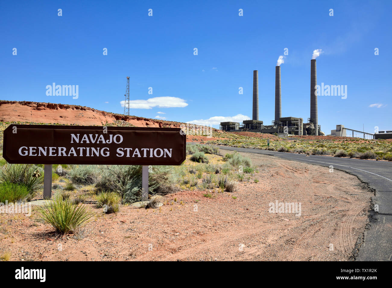 Project-Navajo Rivière-salt Generating Station Banque D'Images