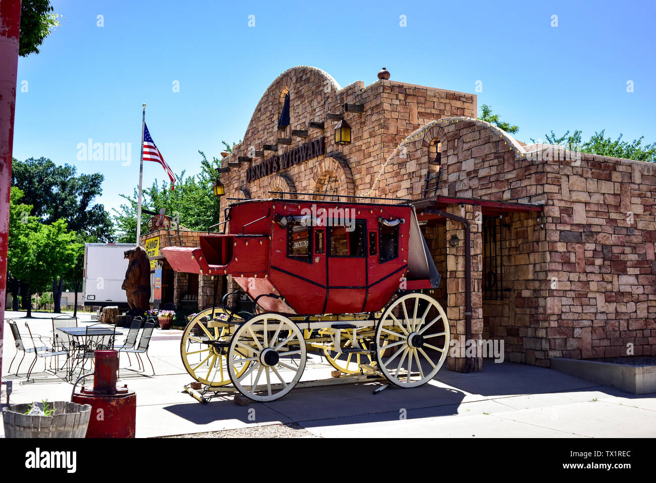 Wigwam Dennys magasin de souvenirs de voyage à Kanab, Utah Banque D'Images