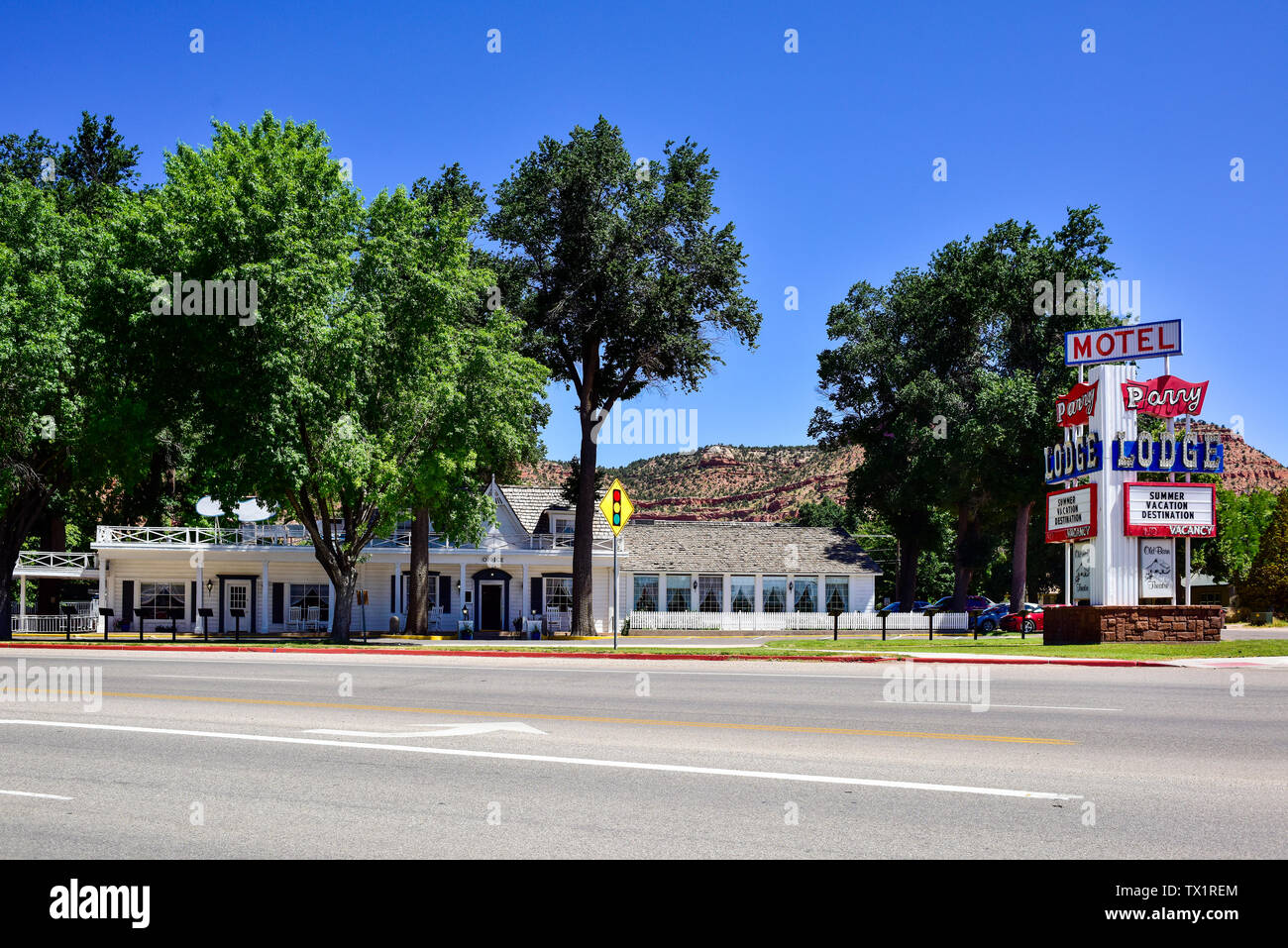 Parry Lodge Motel de Kanab en Utah Banque D'Images
