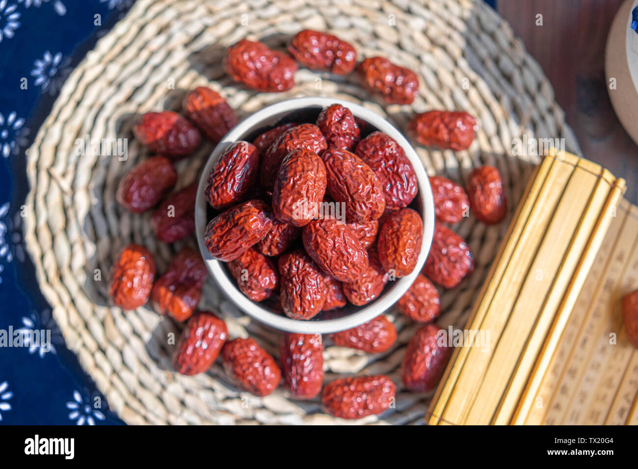 En-cas délicieux jujube rouge séché Banque D'Images