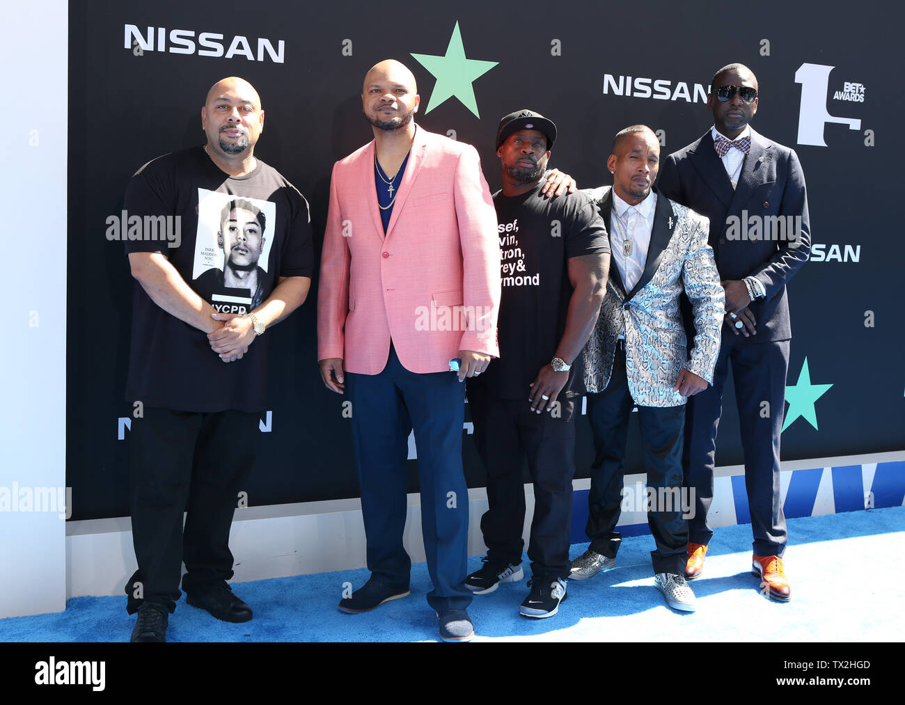 Los Angeles, Californie, USA. 23 Juin, 2019. Los Angeles, Californie, États-Unis - RAYMOND SANTANA JR., Kevin Richardson, ANTRON MCCRAY, KOREY SAGES et Yusef SALAAM assister au BET Awards 2019 Crédit : Alexander Seyum/ZUMA/Alamy Fil Live News Banque D'Images