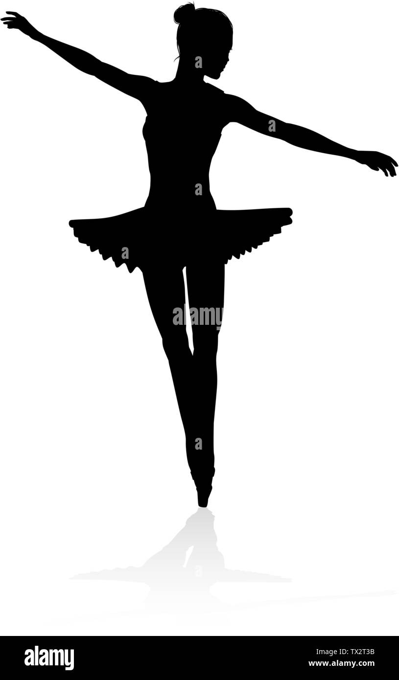 Silhouette danseuse Illustration de Vecteur