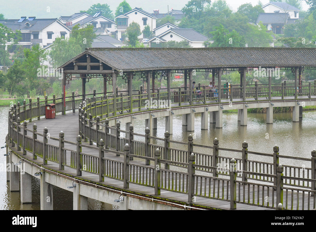 Décor d'Shitang Zhuhai Scenic Area, à Nanjing, Jiangsu Province Banque D'Images