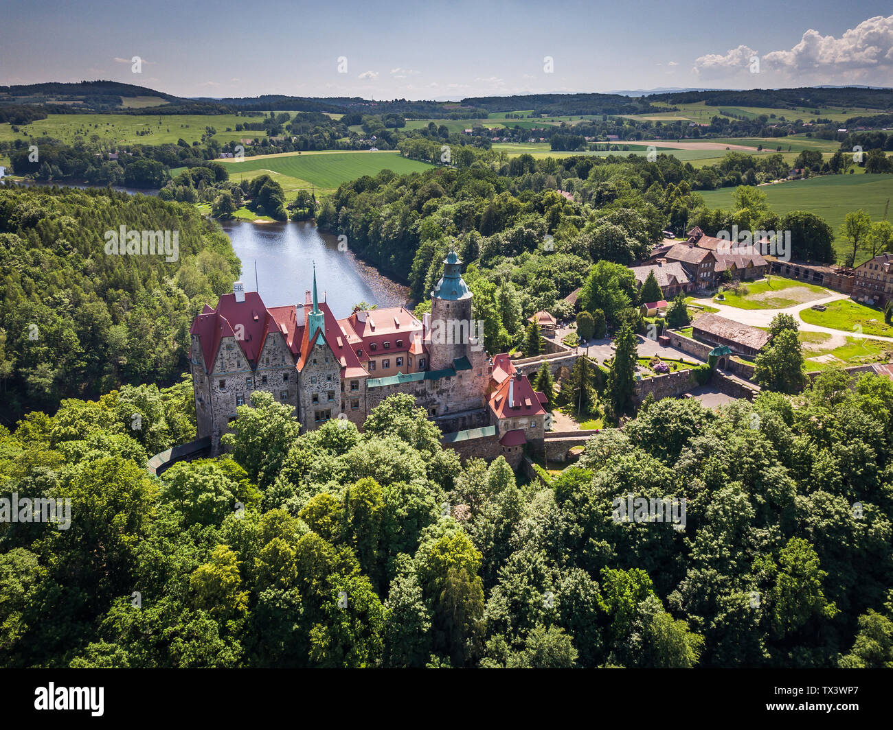 Château Czocha en été Banque D'Images