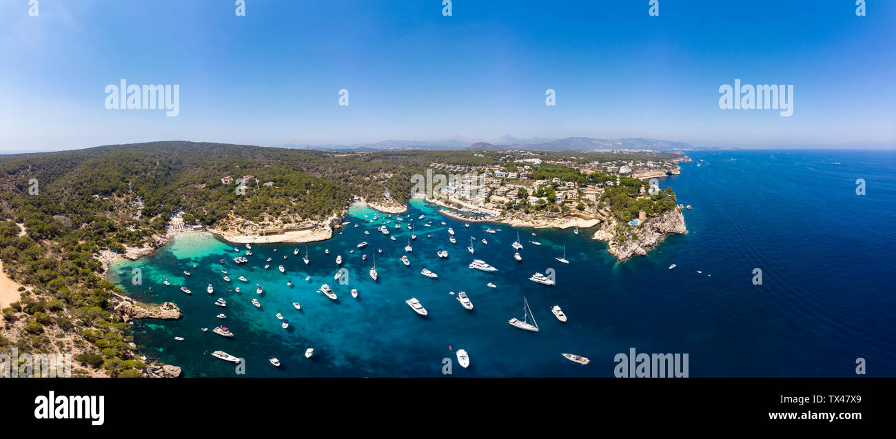 Espagne, Majorque, Palma de Mallorca, vue aérienne de la région et d'El Toro, Calvia Portals Vells Banque D'Images