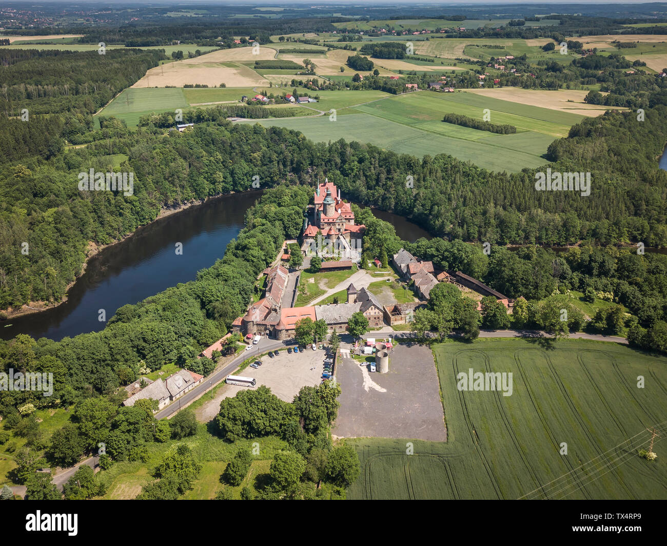 Château Czocha en été Banque D'Images