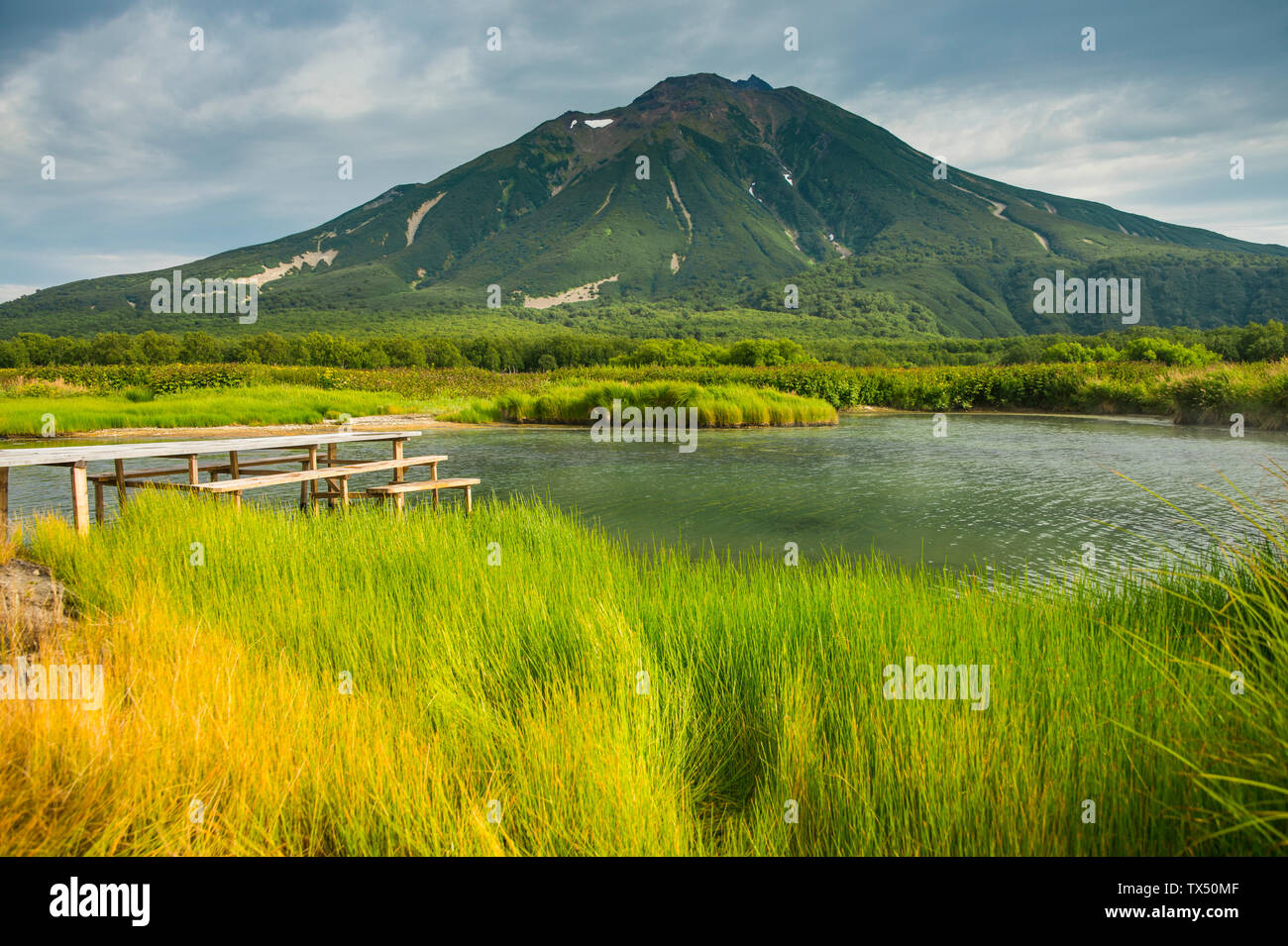 La Russie, Kamchatka, rivière Chaude Banque D'Images