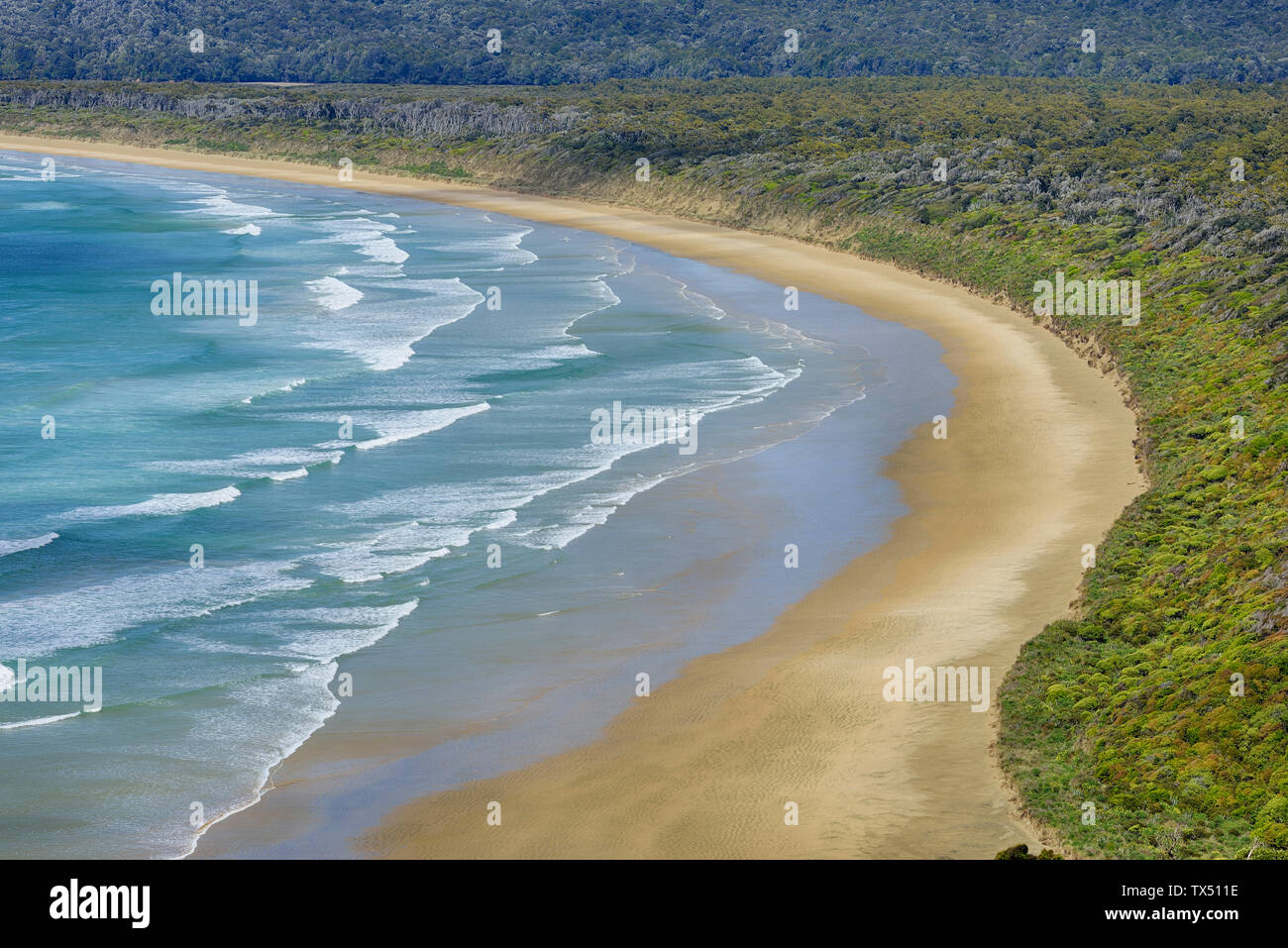 Nouvelle Zélande, île du Sud, Otago, plage de Catlins, Tautuku Tautuku Bay et la péninsule de Tautuku Banque D'Images