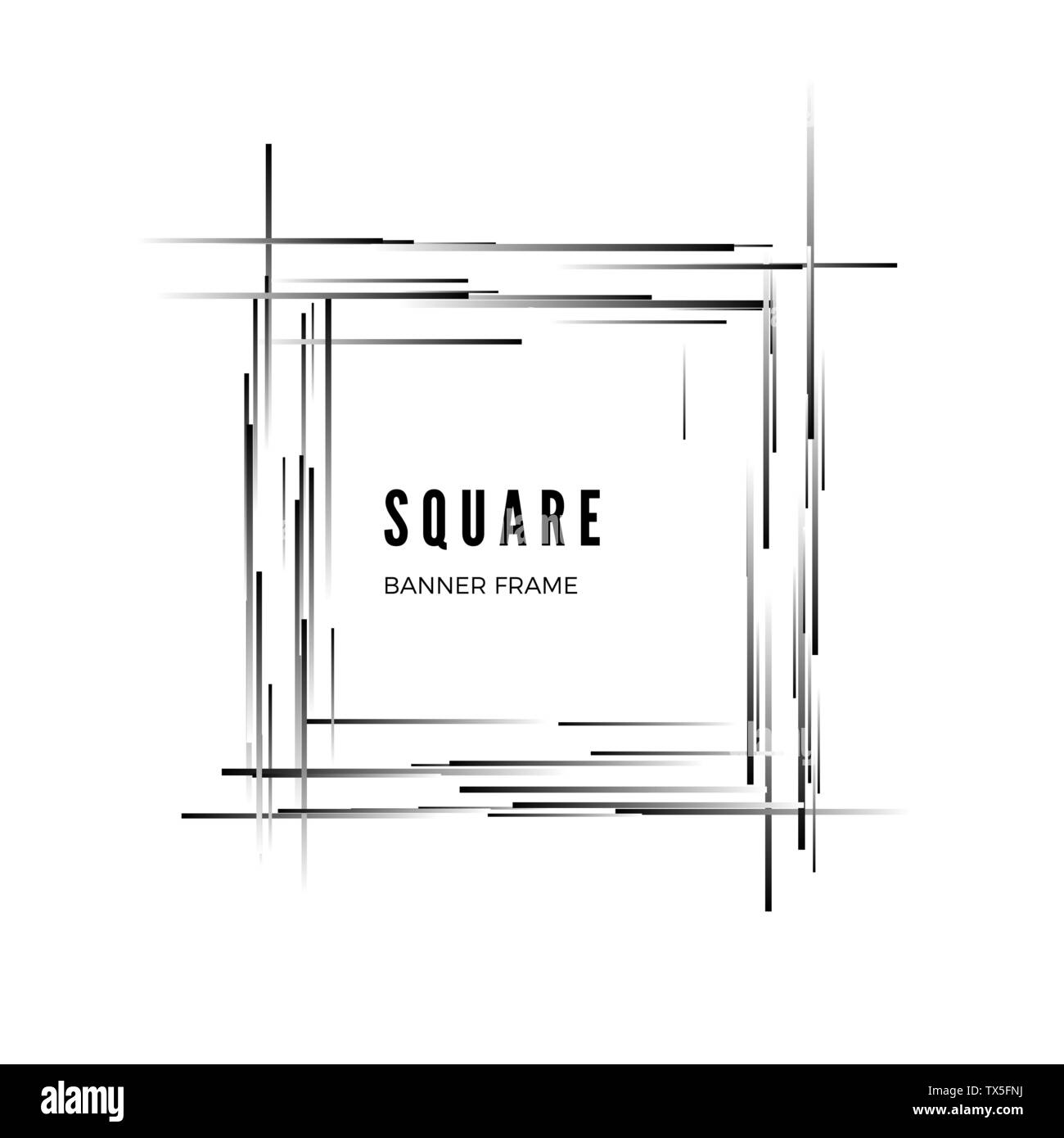 Abstrait carré géométrique moderne bannière. Vector illustration isolé sur fond blanc Illustration de Vecteur