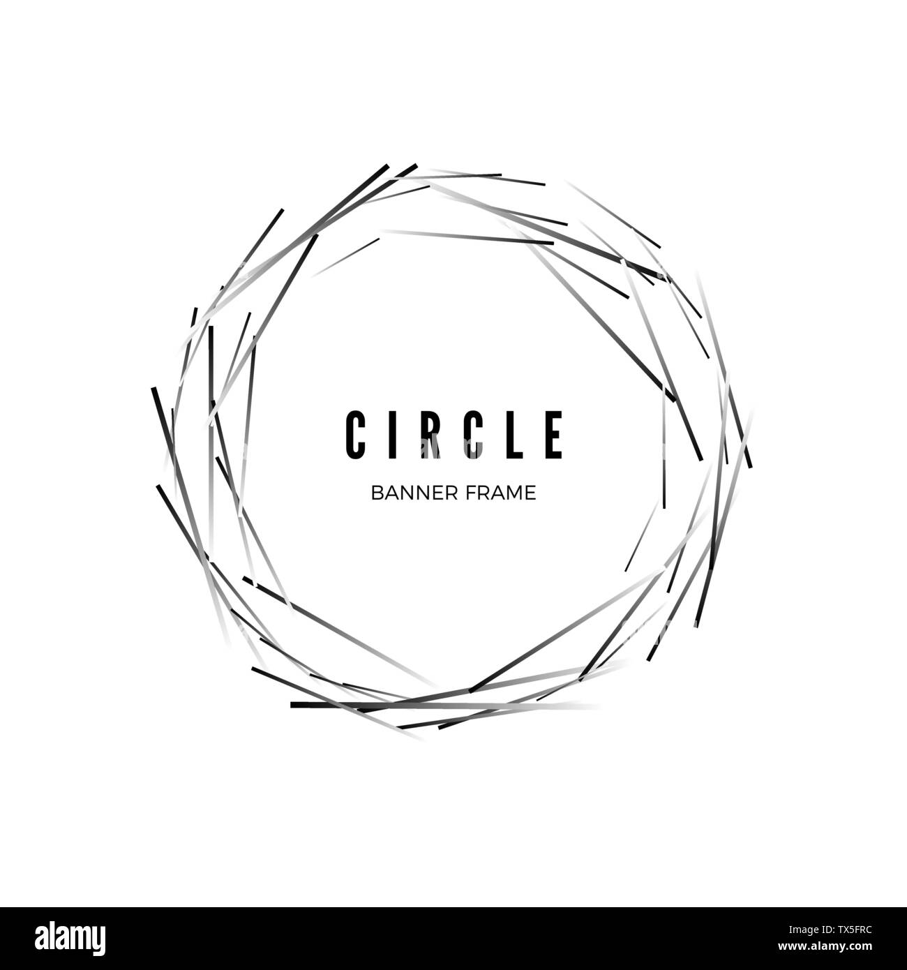 Circle abstract bannière moderne. Châssis de forme géométrique. Vector illustration isolé sur fond blanc Illustration de Vecteur