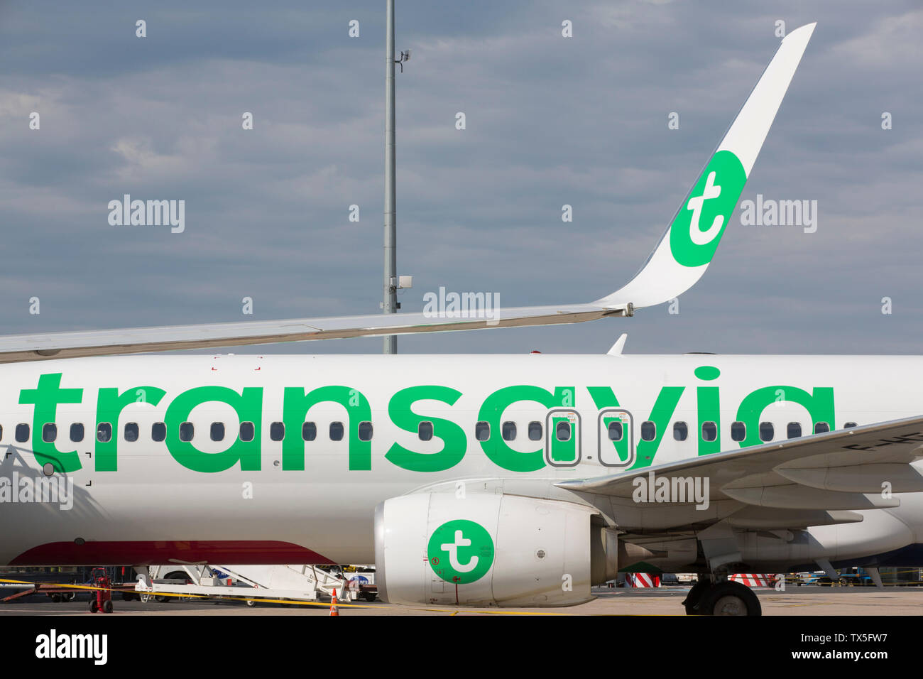 Des avions de Transavia à l'aéroport d'ORLY Banque D'Images