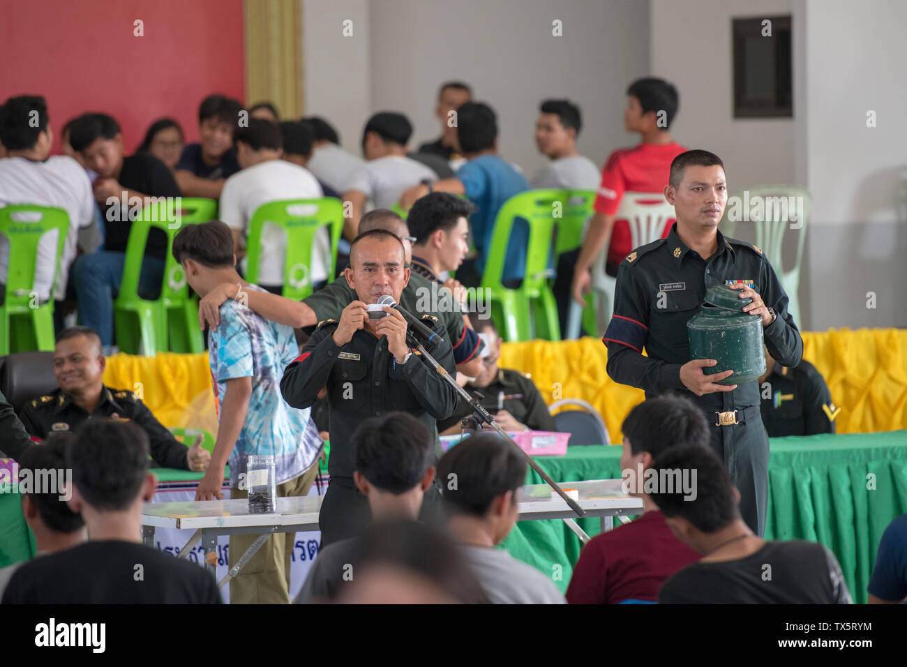 La conscription de l'armée en Thaïlande Banque D'Images