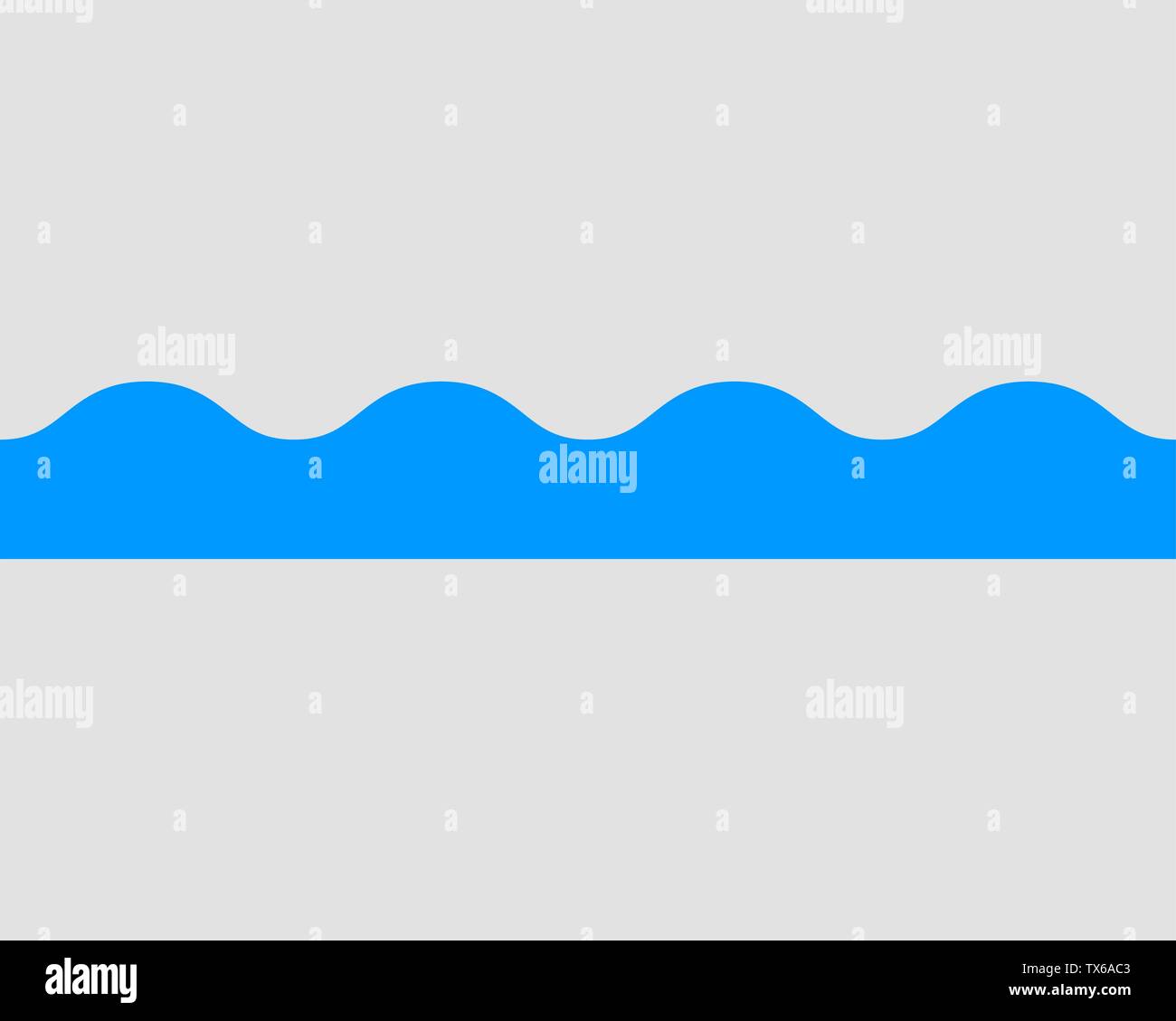Vecteur conception vagues. L'icône de l'onde de l'eau. Lignes ondulées isolées. Illustration de Vecteur