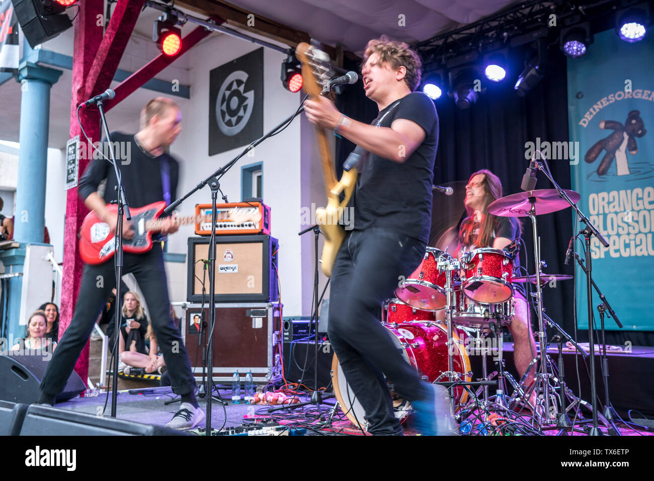 Die deutsche Punk/ Blues Die Nerven aus Stuttgart, Orange Blossom Festival spécial, Beverungen, Ostwestfalen, Deutschland | le punk/ Banque D'Images