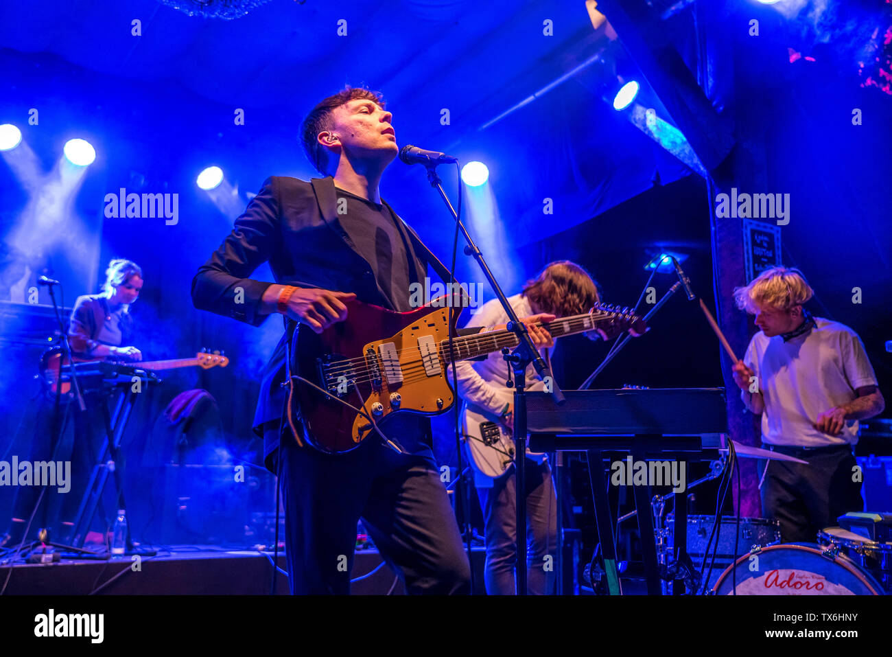 Die finnische Band Le Saint vivre bei, Orange Blossom Festival spécial, Beverungen, Ostwestfalen, Deutschland | Rock Band Le Saint de la Finlande, de l'Oran Banque D'Images