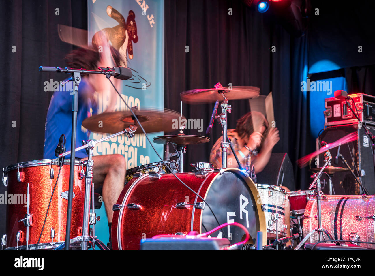 Rock Band de l'argent pour vivre Melbourne aus corde beim Orange Blossom Festival spécial, Beverungen, Ostwestfalen, Deutschland | Rock Band de l'argent pour corde f Banque D'Images