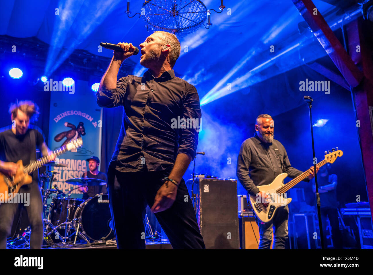 Die deutsche Punk-Rock-Bande Adam Angst vivre beim Orange Blossom Festival spécial, Beverungen, Ostwestfalen, Deutschland | le rock-Band allemand Banque D'Images