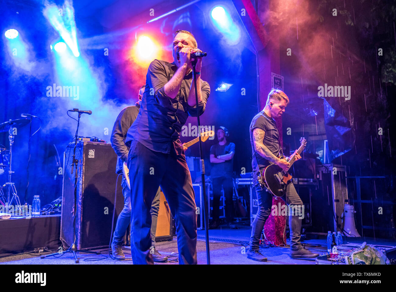 Die deutsche Punk-Rock-Bande Adam Angst vivre beim Orange Blossom Festival spécial, Beverungen, Ostwestfalen, Deutschland | le rock-Band allemand Banque D'Images
