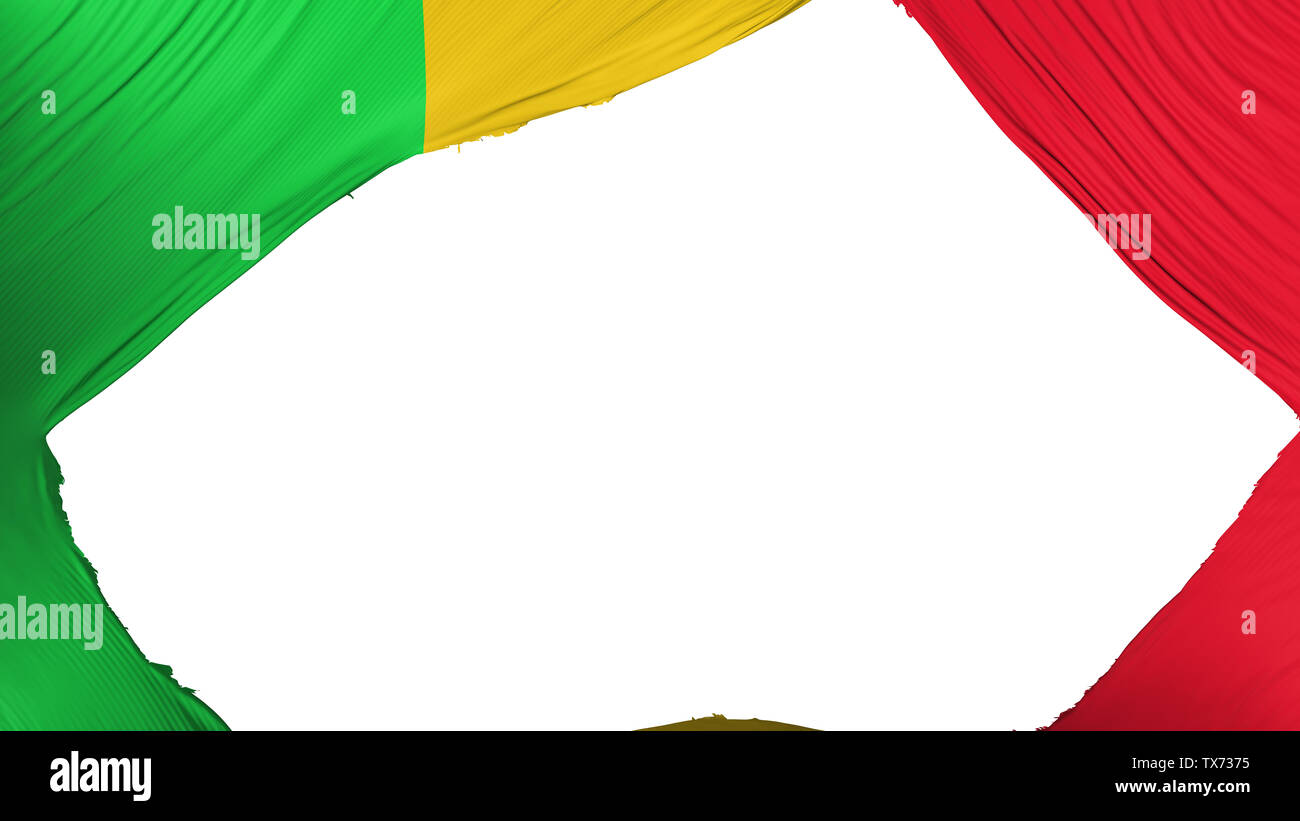 Drapeau Mali divisé Banque D'Images