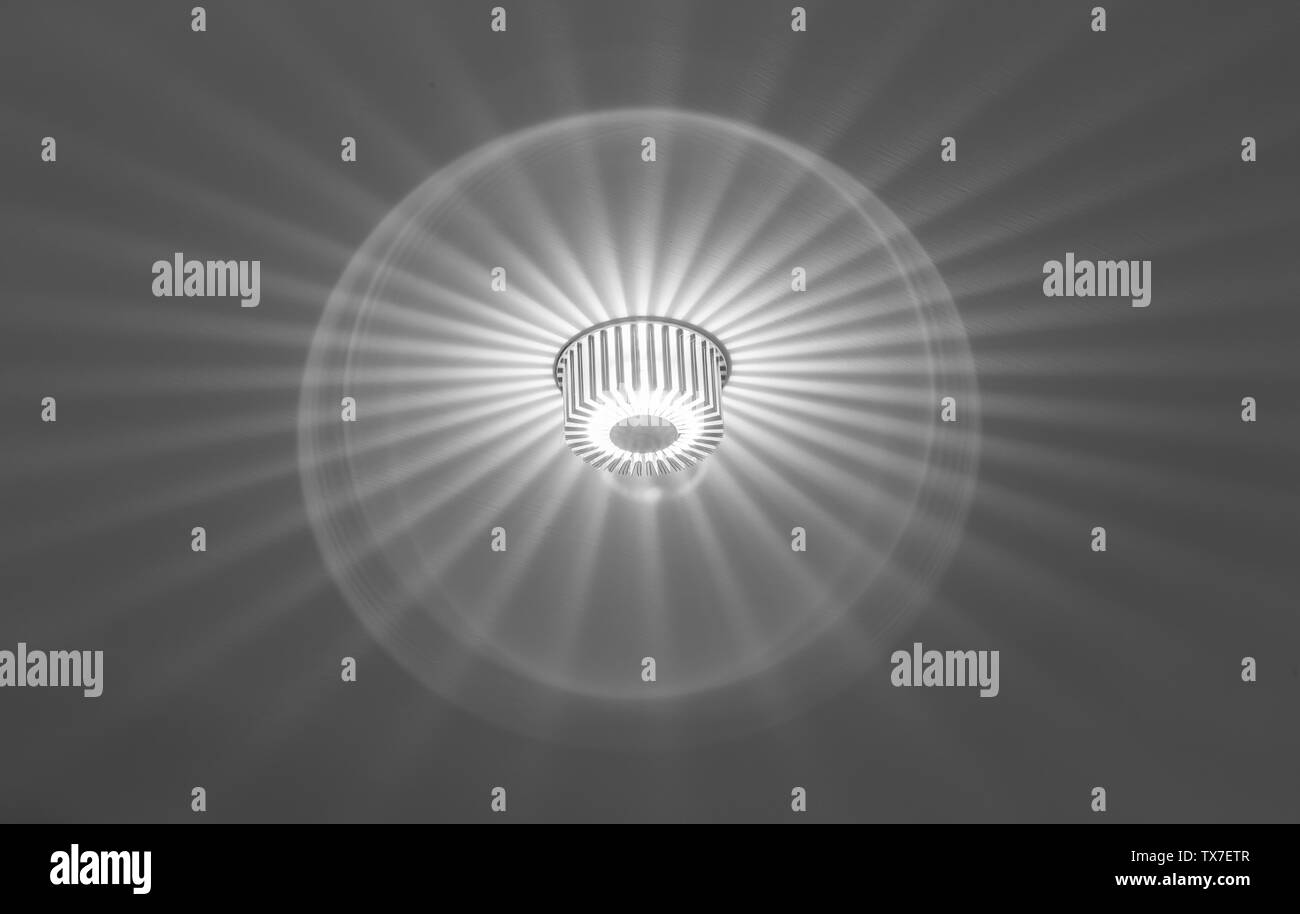 Plafonnier avec circle ray ring background Banque D'Images