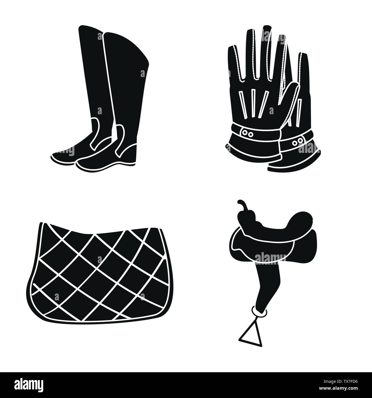 Vector illustration du sport et de la concurrence. Collection de sport et de l'icône vecteur équestre de stock. Illustration de Vecteur