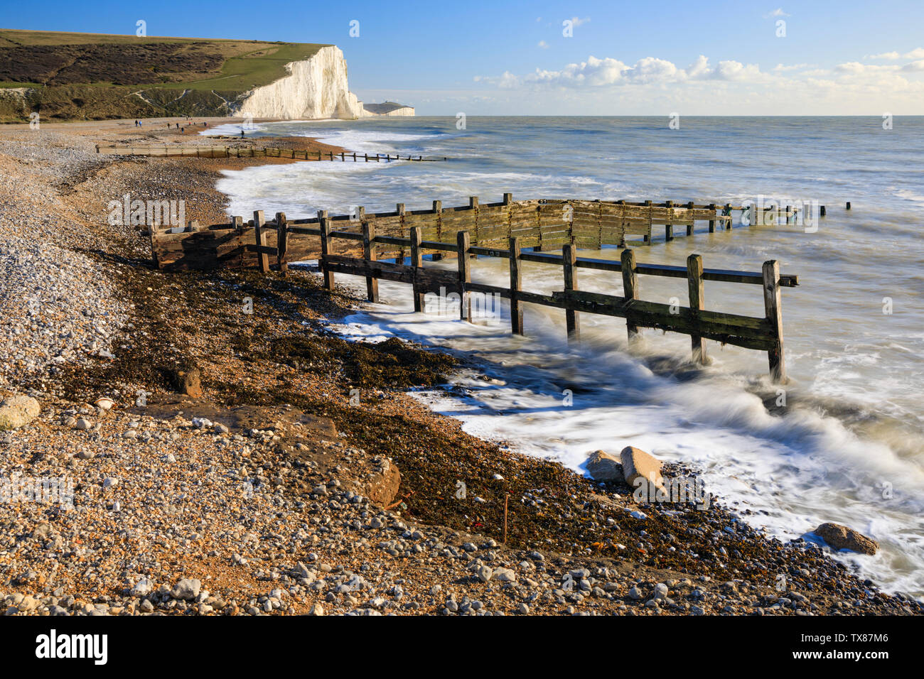 Les sept Sœurs de Cuckmere Haven Banque D'Images
