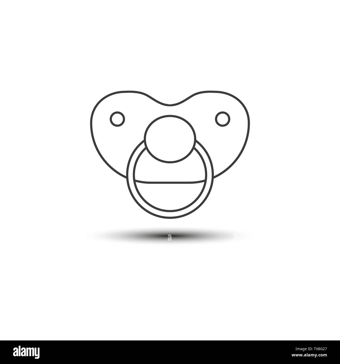 Sucette de bébé icône. Vector illustration télévision Illustration de Vecteur