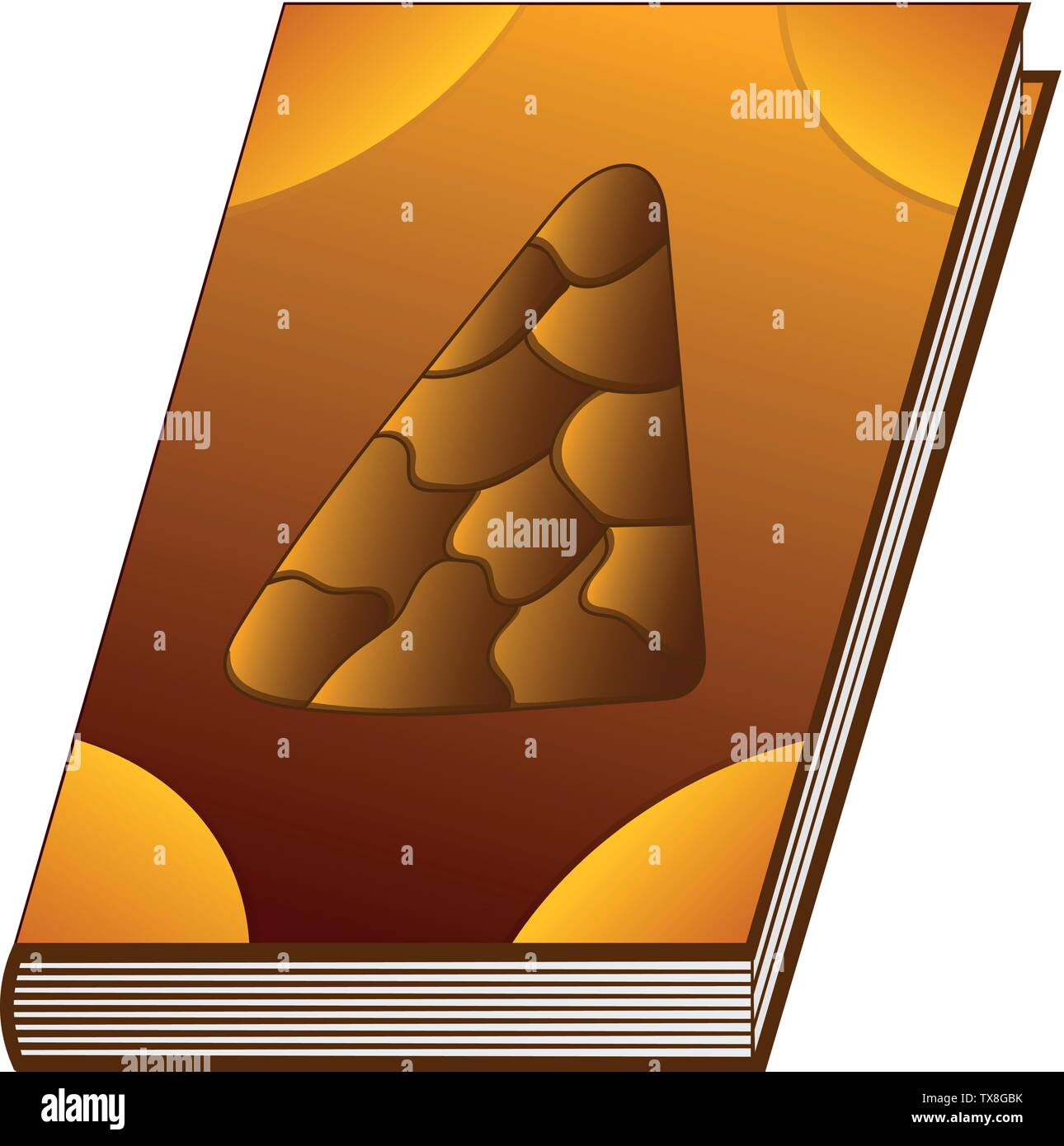 Des livres de sorts d'élément terre pour votre conception, Jeu, Carte. Livre Ancien avec des recettes d'alchimie et mystique orthographie et enchantements. Vector illustration. Illustration de Vecteur
