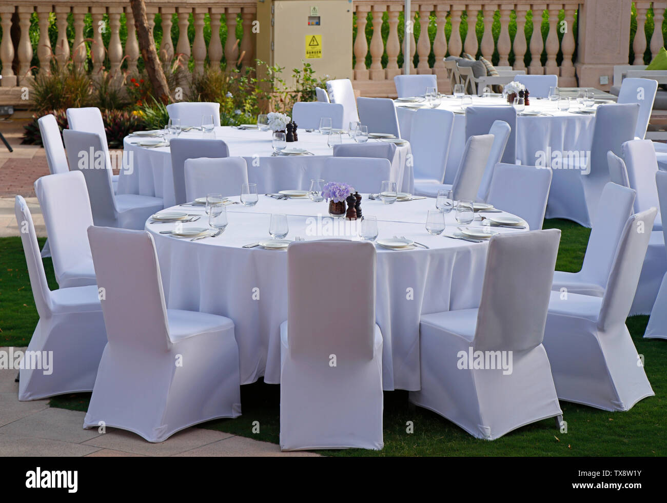 table à manger simple pour la fonction ou les événements Banque D'Images