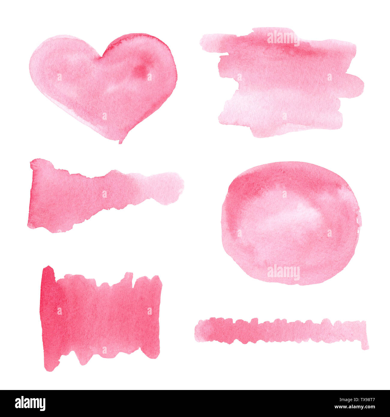 Pinceau Aquarelle, abstract illustration dessiné à la main. Doodle simple peint à la main les dessins graphiques, dessin. Salir, faire de l'art abstrait. raster P Banque D'Images