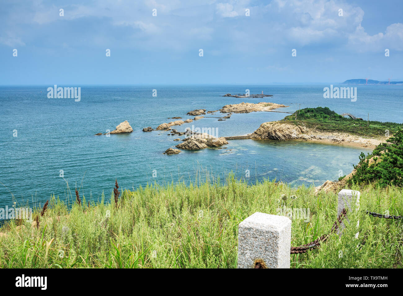 Gongdao Liu donne à la mer bleue Banque D'Images