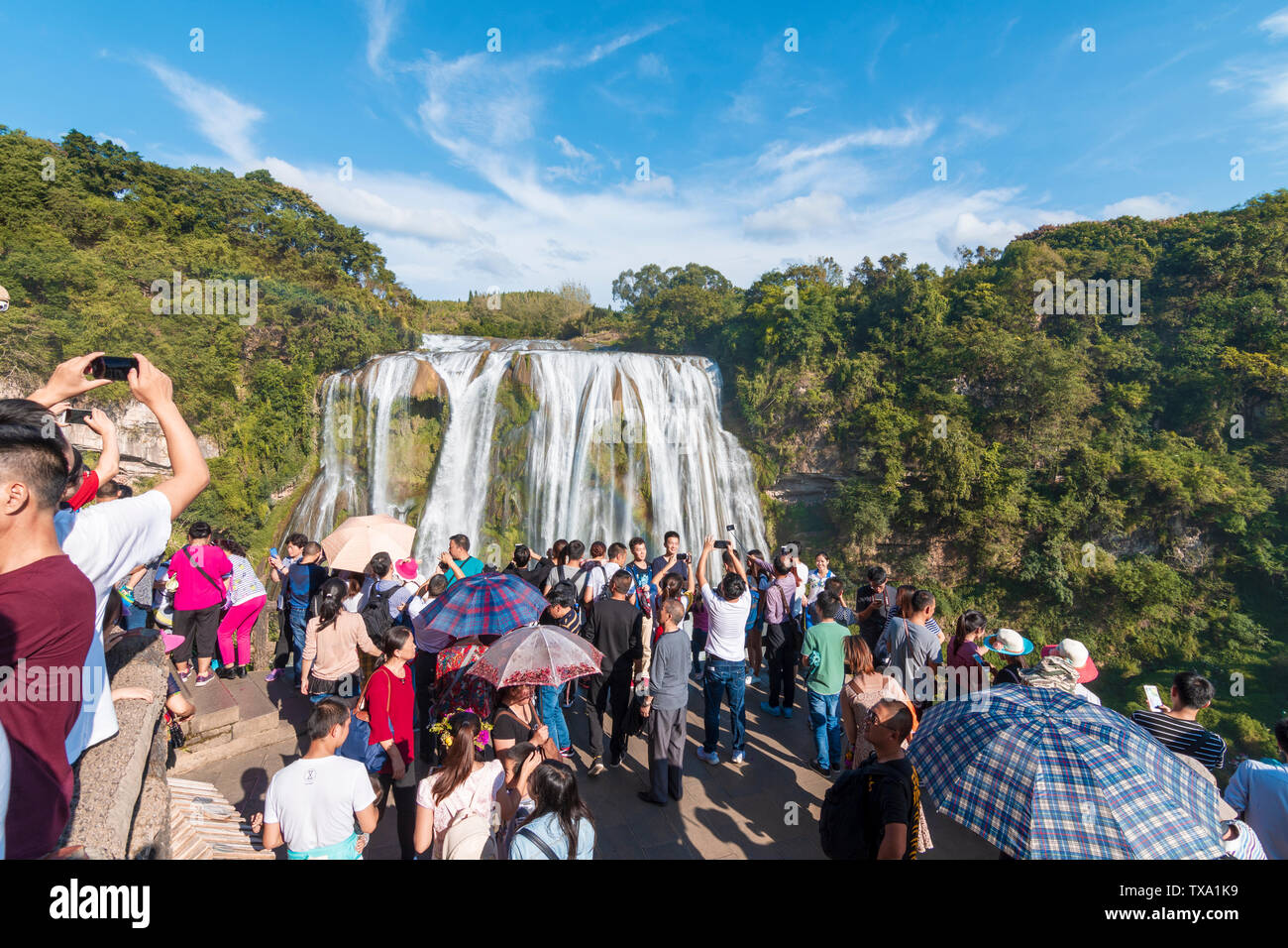 Journée nationale de la Golden Week, Huangguoshu Falls, Guizhou Banque D'Images