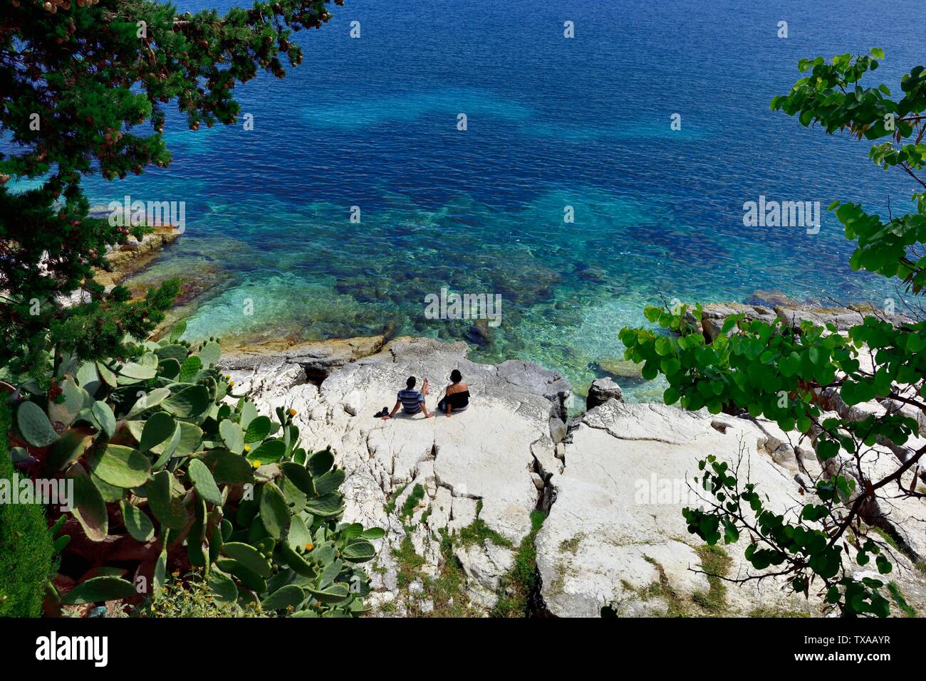 Kassiopi,Kassopaia,Îles Ioniennes, Corfou, Grèce Banque D'Images