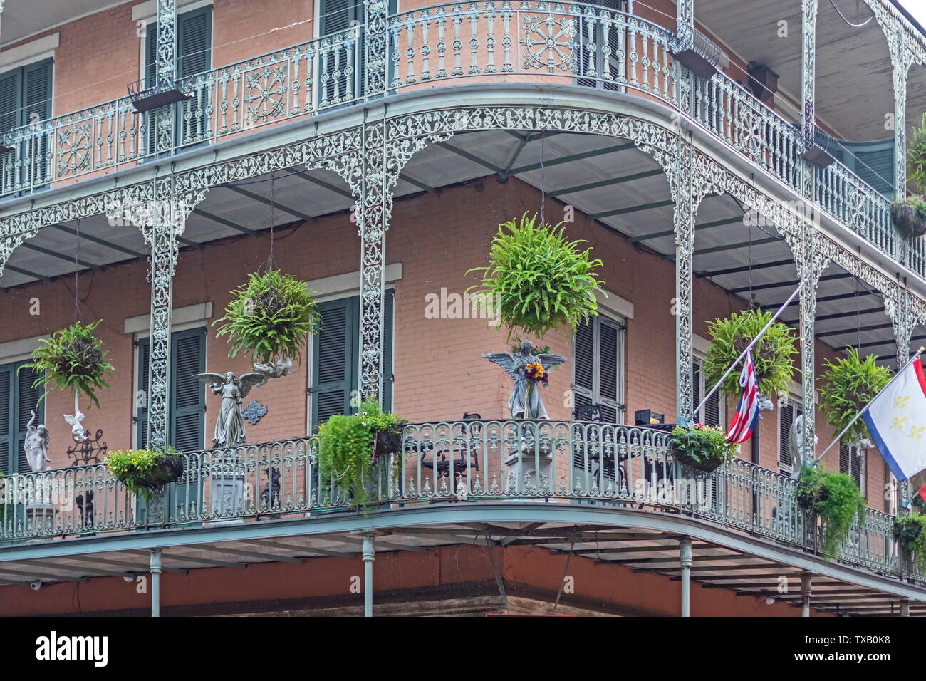 La Nouvelle-Orléans, Louisiane - un bâtiment dans le quartier français. Banque D'Images