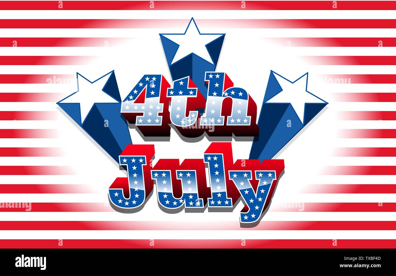 American 4 juillet, vector Illustration de Vecteur
