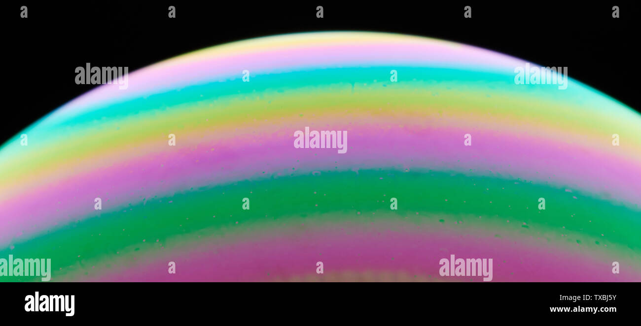 Modèle de bulle de savon coloré macro close up Banque D'Images